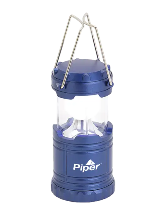 Blue Mini Retro Lantern w/Piper Logo