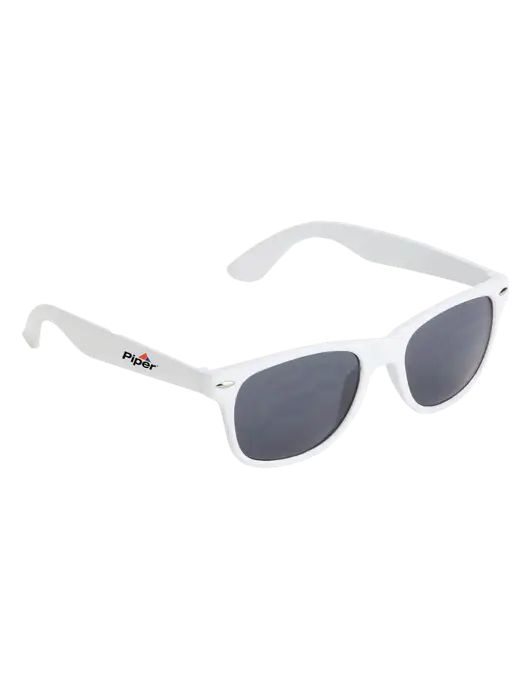 Daytona White Sunglasses w/Piper Logo