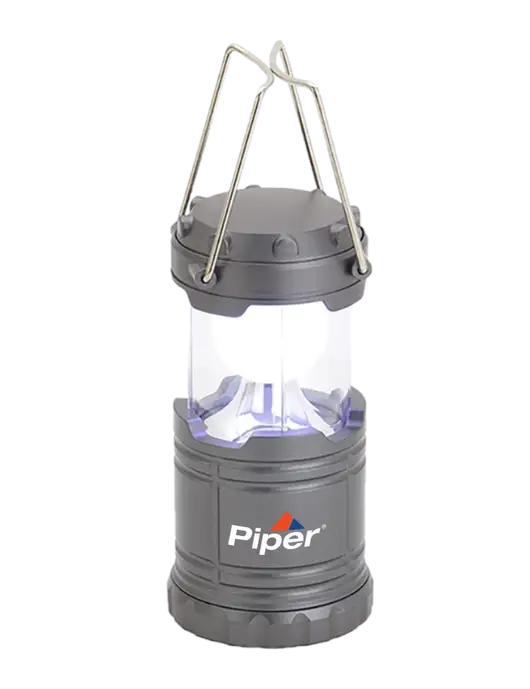 Gunmetal Mini Retro Lantern w/Piper Logo