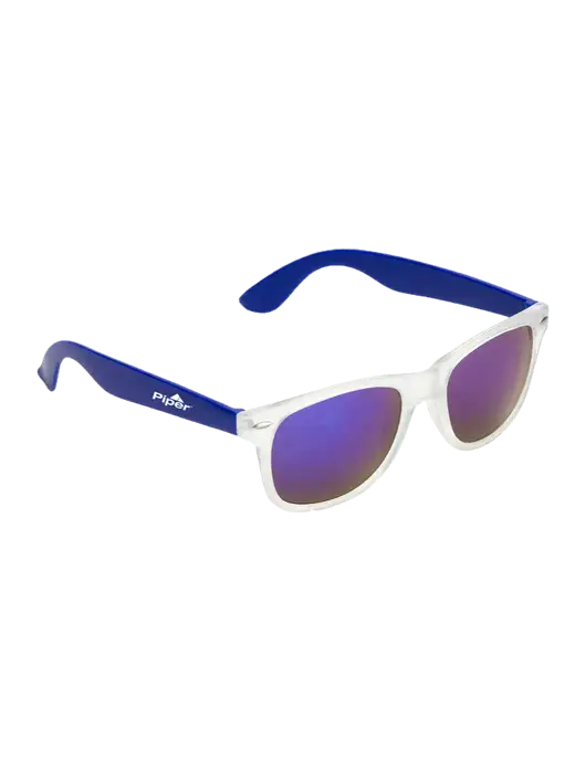 Key West Blue Mirrored Sunglasses w/Piper Logo