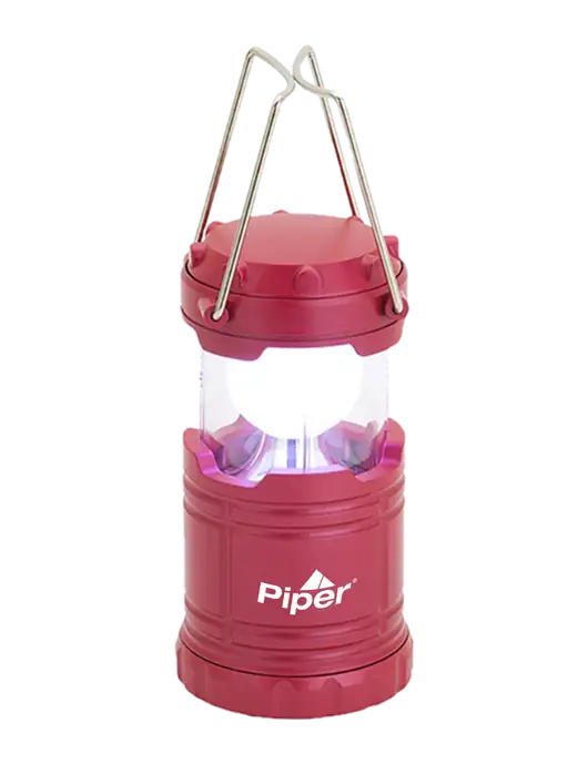 Red Mini Retro Lantern w/Piper Logo