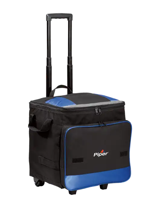 Twilight Blue Rolling Cooler w/Piper Logo
