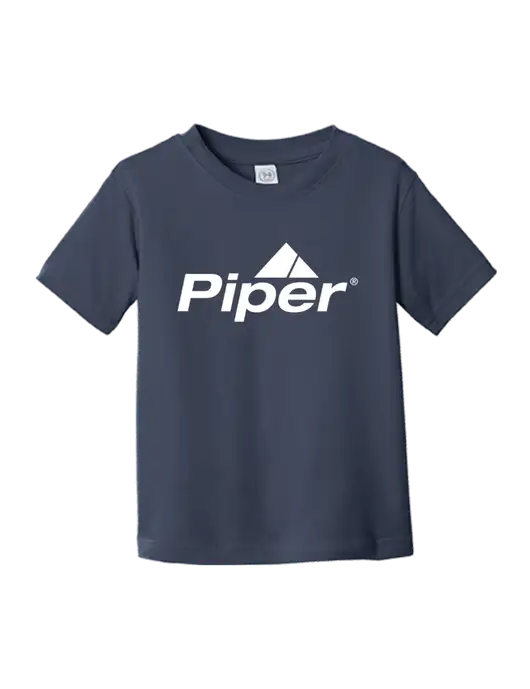 Rabbit Skins Navy Toddler Fine Jersey Tee w/Piper Logo