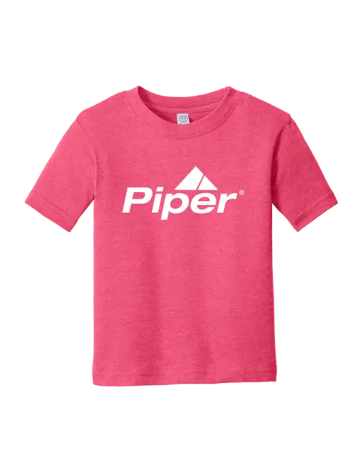 Rabbit Skins Vintage Hot Pink Toddler Fine Jersey Tee w/Piper Logo