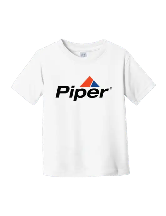 Rabbit Skins White Toddler Fine Jersey Tee w/Piper Logo