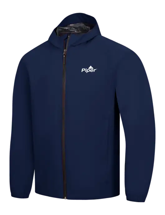 Navy Essential Rain Jacket w/Piper Logo