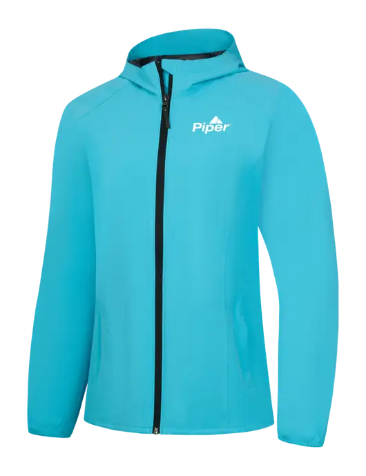 Womens Light Sapphire Blue Essential Rain Jacket w/Piper Logo