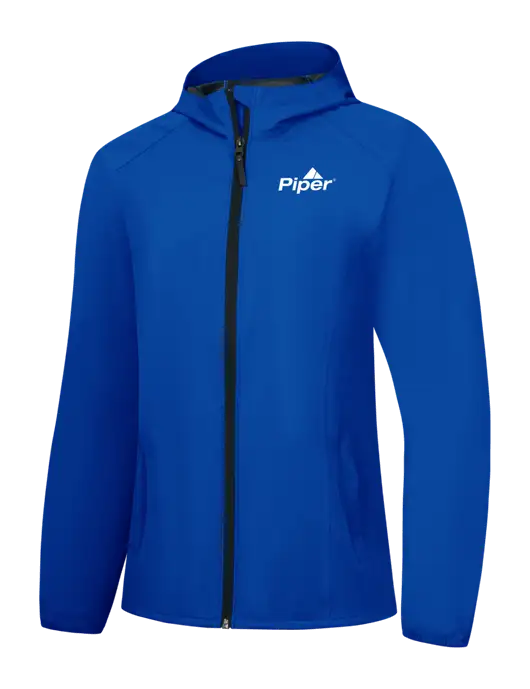 Womens Royal Essential Rain Jacket w/Piper Logo