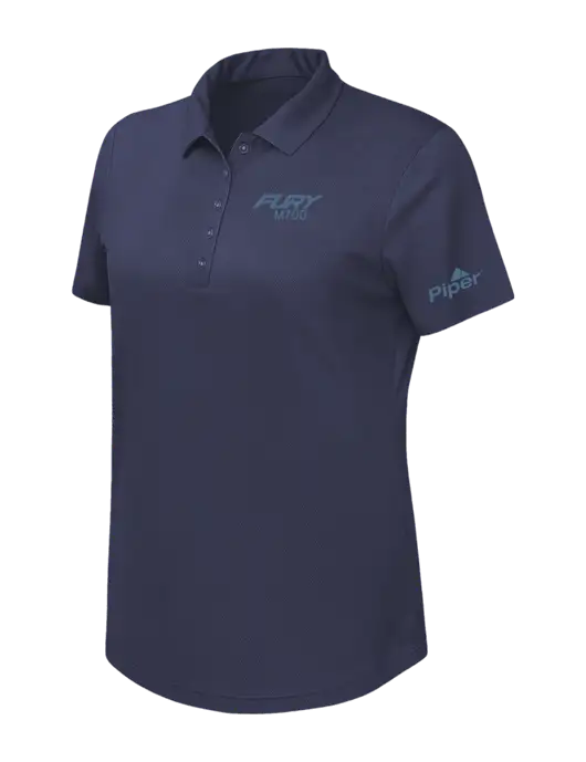 Callaway Womens Birdseye Navy Polo w/M700 Fury Logo, Piper Logo