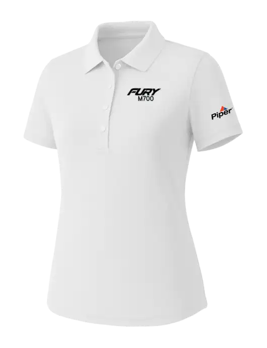 Callaway Womens Core Bright White Performance Polo w/M700 Fury Logo, Piper Logo