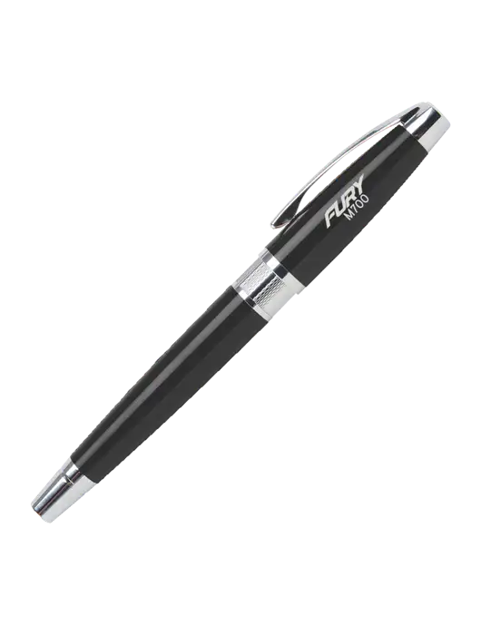 Masscotti Black Rollerball Pen - Black Ink w/M700 Fury Logo, Piper Logo