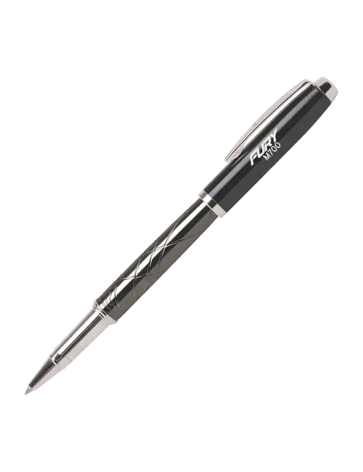 Modernist Black Rollerball Pen - Black Ink w/M700 Fury Logo, Piper Logo