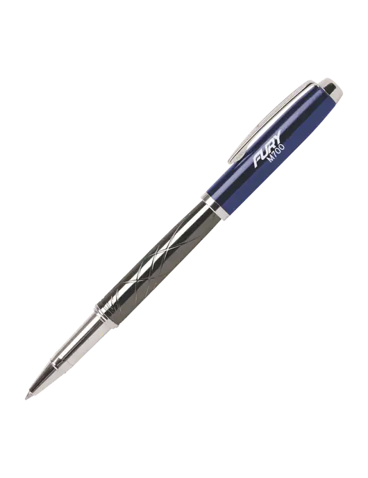 Modernist Blue Rollerball Pen - Black Ink w/M700 Fury Logo, Piper Logo
