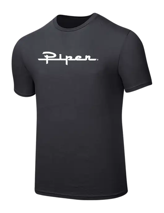 Seriously Soft Charcoal T-Shirt w/Vintage Piper Logo