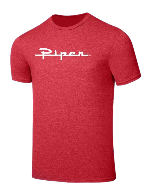 Seriously Soft Heathered Red T-Shirt w/Vintage Piper Logo