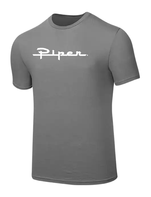 Seriously Soft Medium Grey T-Shirt w/Vintage Piper Logo