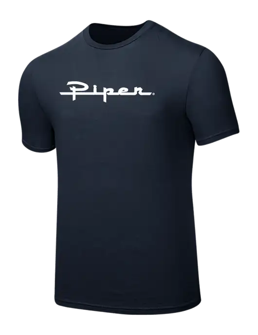 Seriously Soft Navy T-Shirt w/Vintage Piper Logo