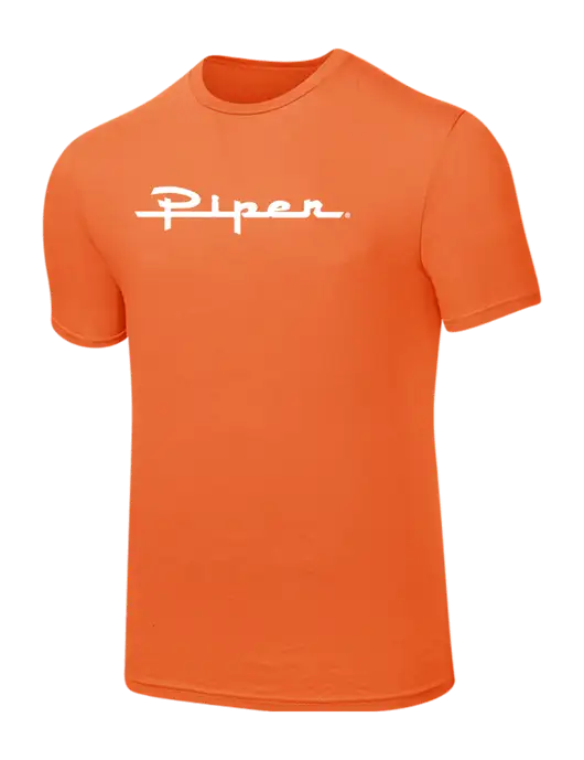 Seriously Soft Orange T-Shirt w/Vintage Piper Logo