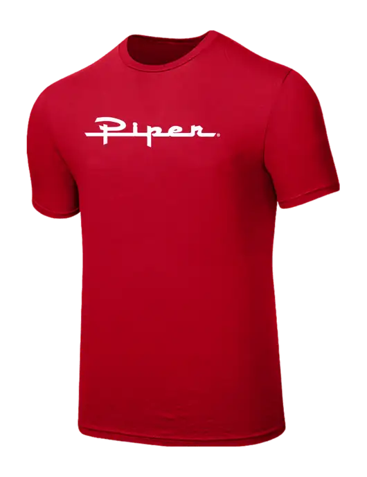 Seriously Soft Red T-Shirt w/Vintage Piper Logo