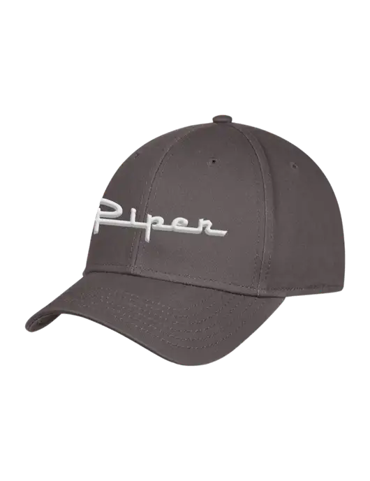 Charcoal Structured Cap Hook & Loop w/Vintage Piper Puff Logo