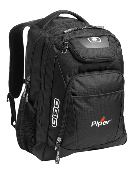 OGIO Black/Silver Excelsior Laptop Backpack w/Piper Logo