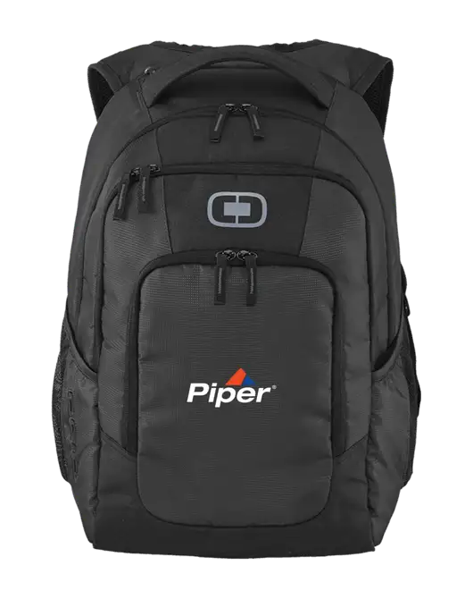 OGIO Diesel Grey Logan Laptop Backpack
 w/Piper Logo
