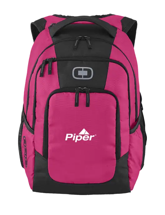 OGIO Flush Pink Logan Laptop Backpack
 w/Piper Logo